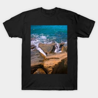 Summer Sea Waves Nature Rocks T-Shirt